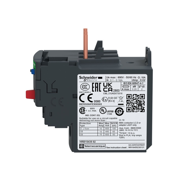 Schneider - Relais de Protection Thermique Moteur Tesys 2,5 à 4 A Classe 10A - LRD08