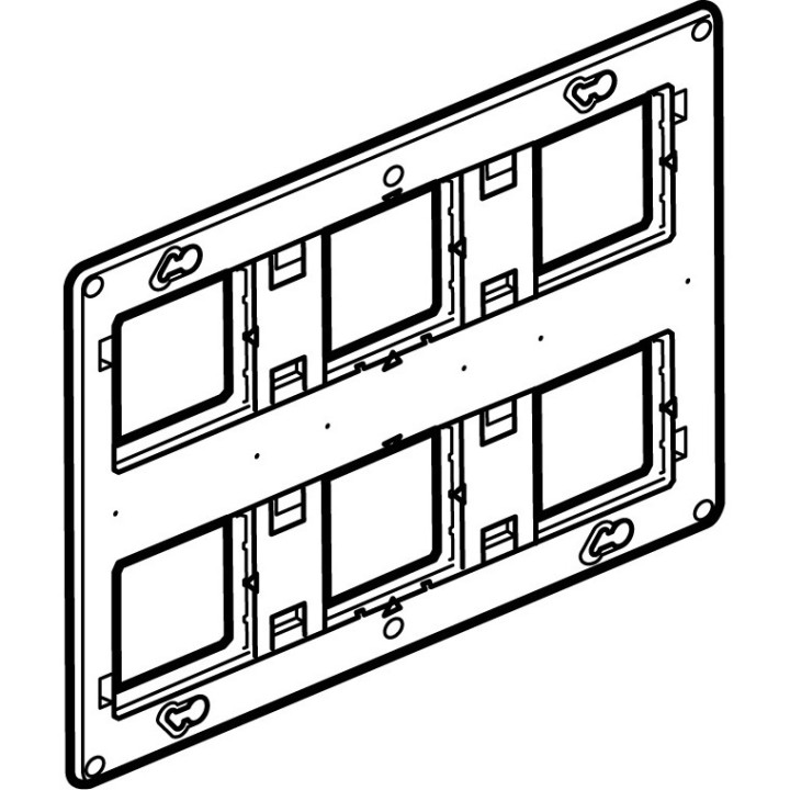 Legrand - Support 2x3 postes (2x6/8M) - Mosaic/Céliane - Fixation VIS - 080266