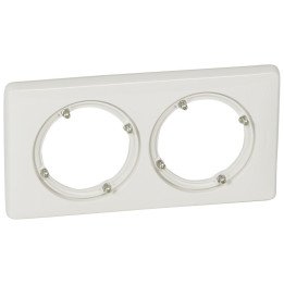 Legrand Céliane - Plaque double  - IP44 - Blanc - Réf : 069072