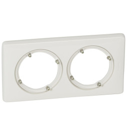 Legrand Céliane - Plaque double  - IP44 - Blanc - Réf : 069072