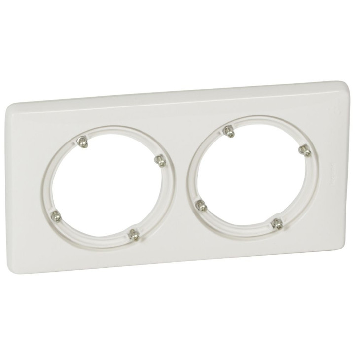 Legrand Céliane - Plaque double  - IP44 - Blanc - Réf : 069072