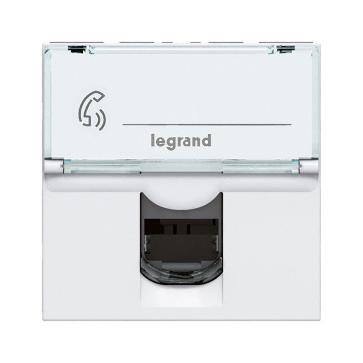 Legrand - Prise RJ 45 Prog Mosaic - Cat.6A - STP - 2 mod - blanc - LCS² - 076576