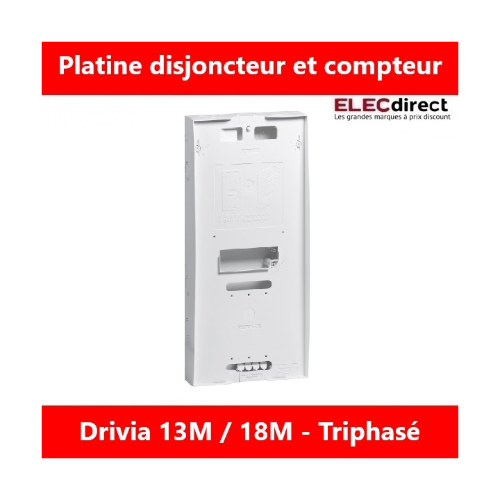 Legrand - Platine pour Disjoncteur branchement + Compteur - TRI - DRIVIA 13M et 18M - Réf.: 401184