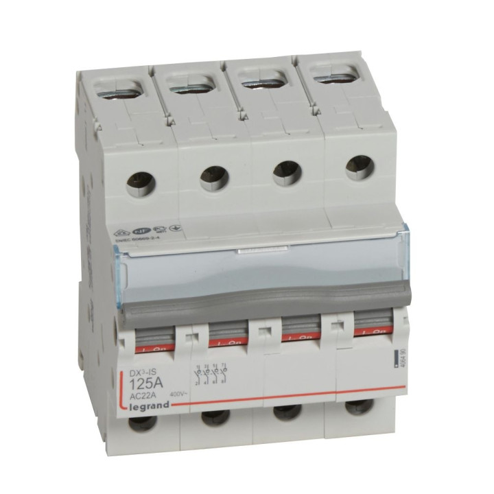 Legrand - DX3 - Interrupteur-sectionneur tétrapolaire 4P - 125A - Réf : 406490