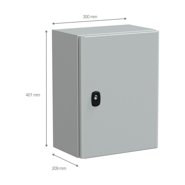 Schneider - Coffret SPACIAL S3D 400x300x200 + Plaque de fond - Réf : NSYS3D4320P