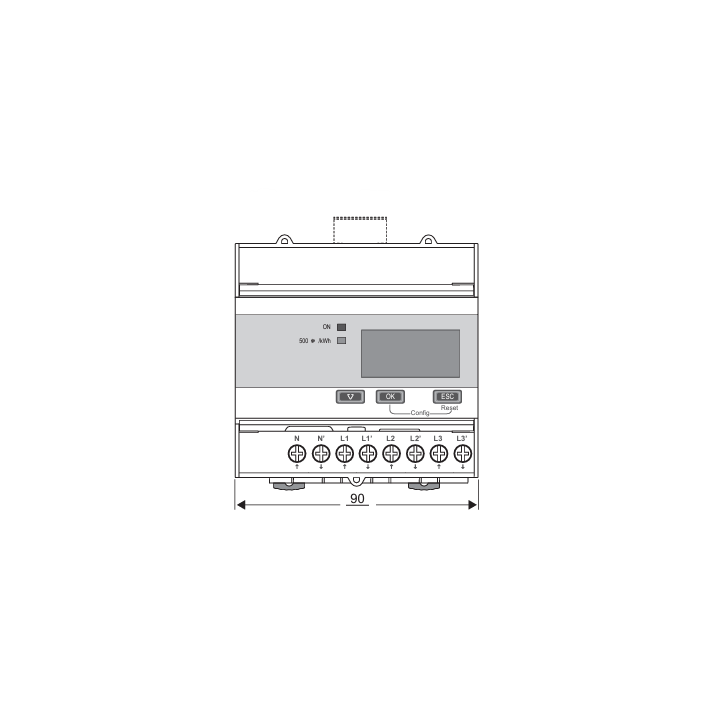 Schneider - Compteur d'énergie - TRI IEM3100 - 63A - SCHA9MEM3100 - Acti 9