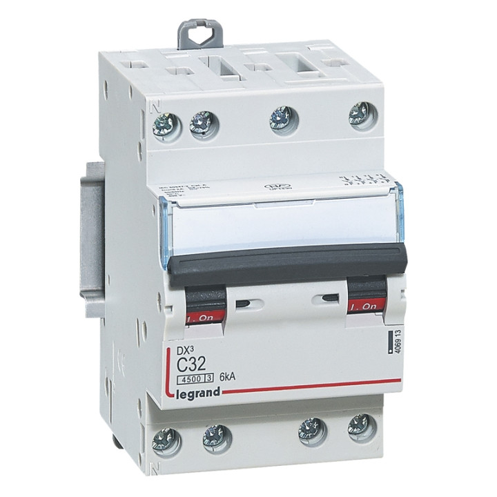 Legrand - Disjoncteur 4P DX3 - 32A - 6kA - courbe C - 406913