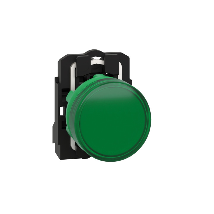 Schneider - Harmony voyant rond Ø22 - IP66 - vert - LED intégrée - 240V - Réf : XB5AVM3