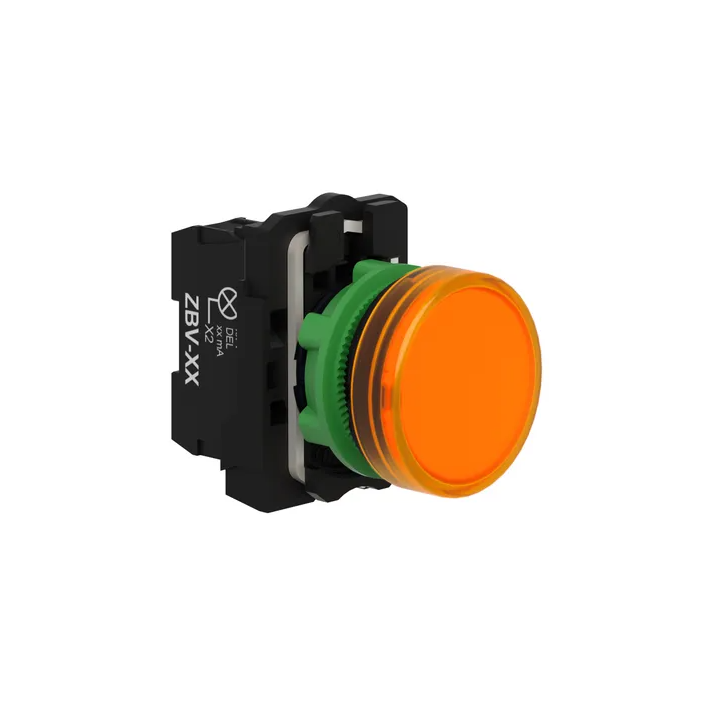 Schneider - Harmony voyant rond Ø22 - IP66 - orange - LED intégrée - 240 V  - Réf : XB5AVM5