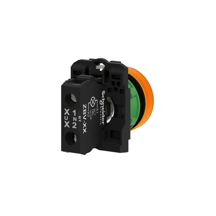 Schneider - Harmony voyant rond Ø22 - IP66 - orange - LED intégrée - 240 V  - Réf : XB5AVM5