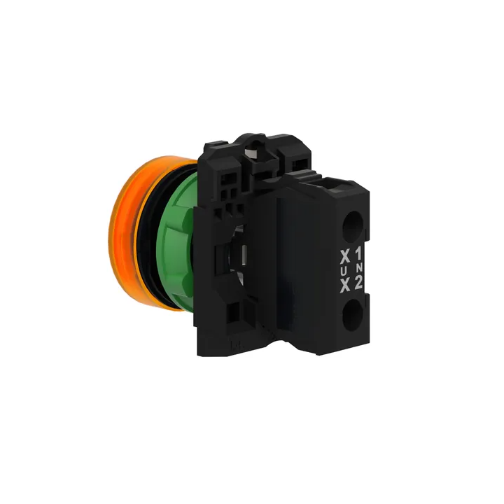 Schneider - Harmony voyant rond Ø22 - IP66 - orange - LED intégrée - 240 V  - Réf : XB5AVM5