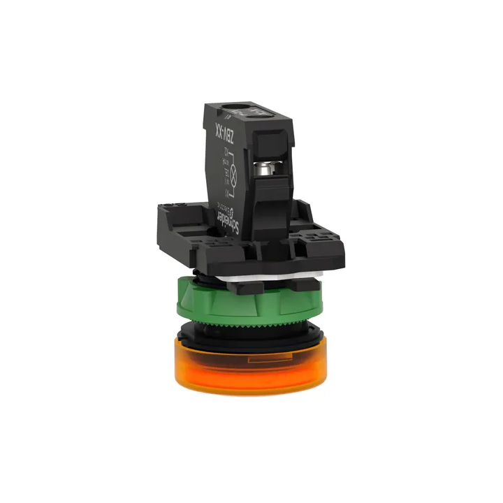 Schneider - Harmony voyant rond Ø22 - IP66 - orange - LED intégrée - 240 V  - Réf : XB5AVM5