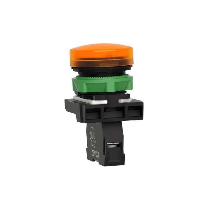 Schneider - Harmony voyant rond Ø22 - IP66 - orange - LED intégrée - 240 V  - Réf : XB5AVM5