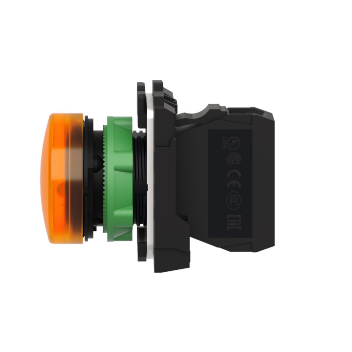 Schneider - Harmony voyant rond Ø22 - IP66 - orange - LED intégrée - 240 V  - Réf : XB5AVM5