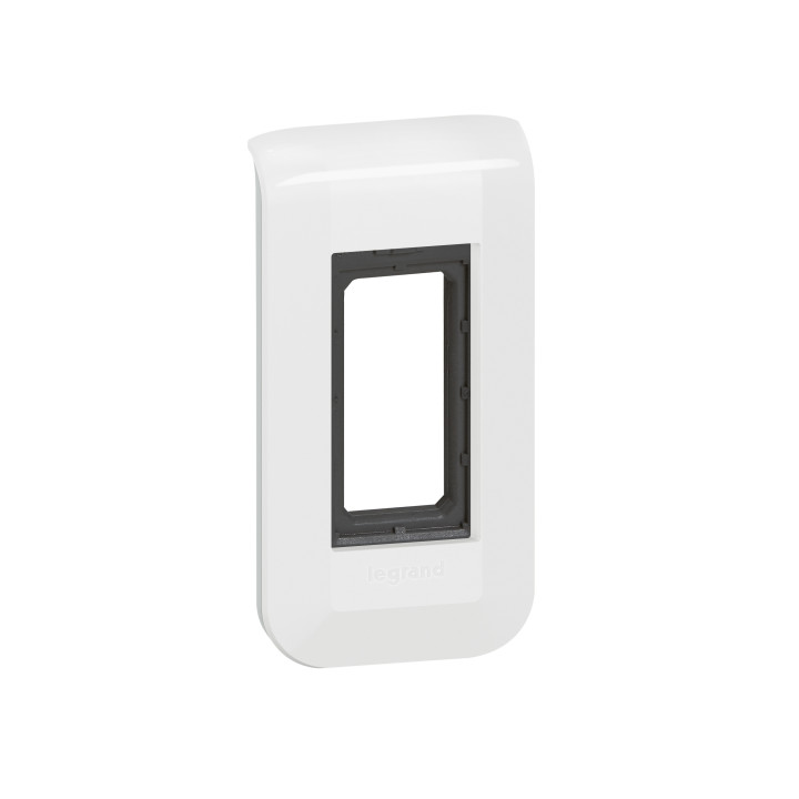 Legrand Mosaic - Plaque 1 module - 1 poste + support - Réf : 078801L+080250