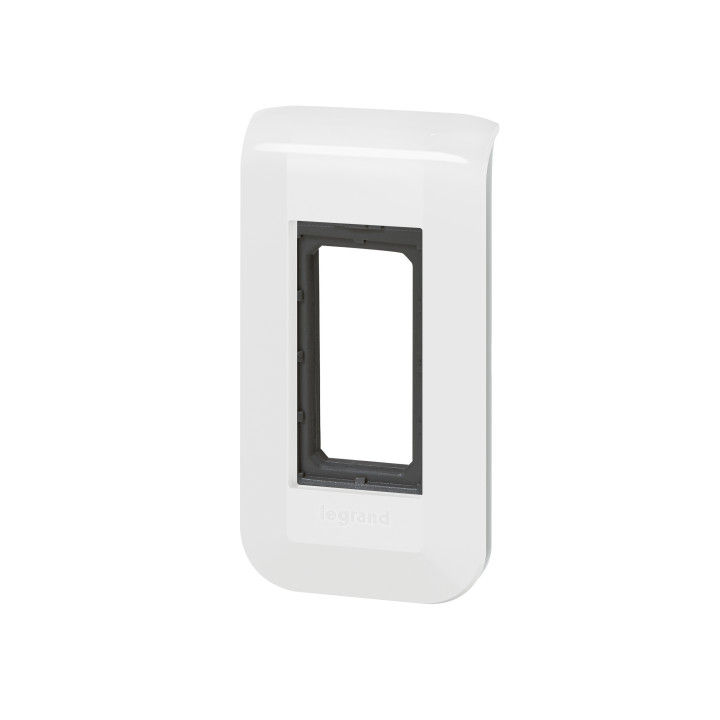Legrand Mosaic - Plaque 1 module - 1 poste + support - Réf : 078801L+080250