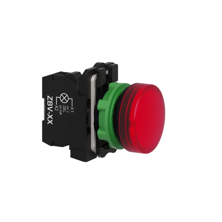 Schneider - Harmony voyant rond Ø22 - IP66 - rouge - LED intégrée - 240V - Réf : XB5AVM4
