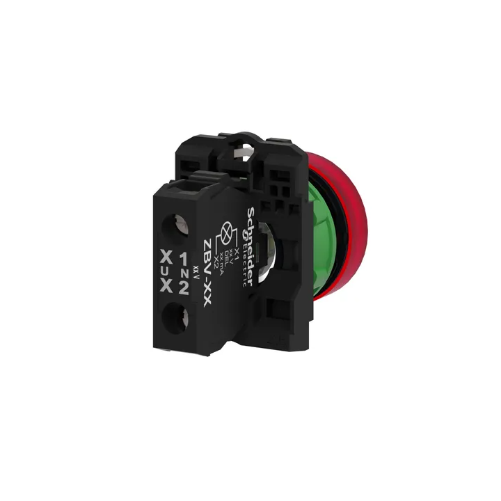 Schneider - Harmony voyant rond Ø22 - IP66 - rouge - LED intégrée - 240V - Réf : XB5AVM4