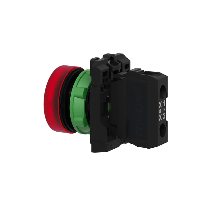 Schneider - Harmony voyant rond Ø22 - IP66 - rouge - LED intégrée - 240V - Réf : XB5AVM4
