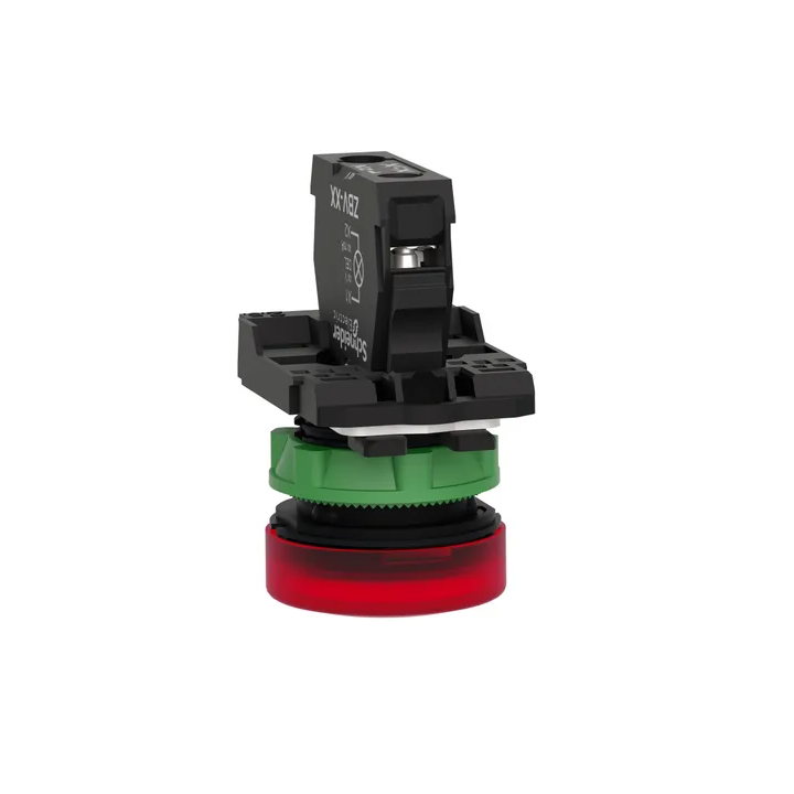 Schneider - Harmony voyant rond Ø22 - IP66 - rouge - LED intégrée - 240V - Réf : XB5AVM4