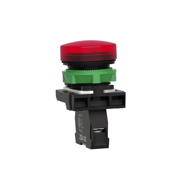 Schneider - Harmony voyant rond Ø22 - IP66 - rouge - LED intégrée - 240V - Réf : XB5AVM4