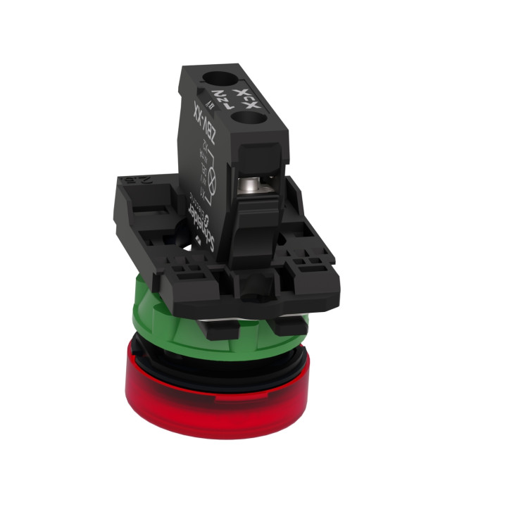 Schneider - Harmony voyant rond Ø22 - IP66 - rouge - LED intégrée - 24V - Réf : XB5AVB4