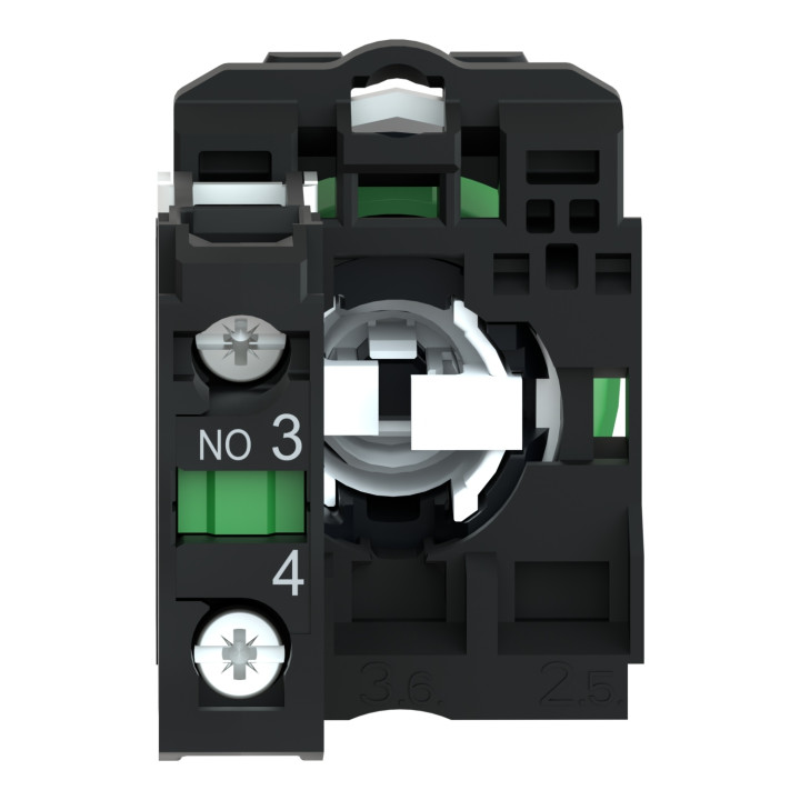 Schneider - Harmony bouton tournant noir Ø22 - à manette - 2 positions - 1F - Réf : XB5AD21