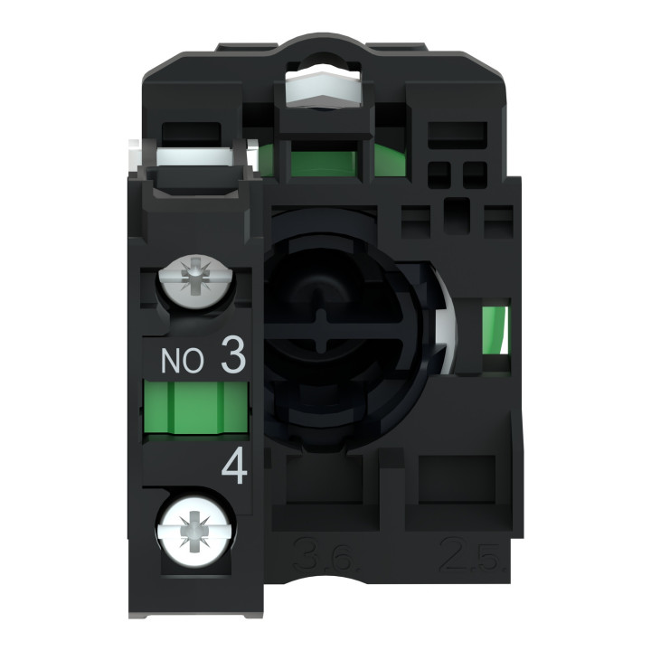 Schneider - Harmony XB5 - Bouton poussoir à impulsion Ø22 - 1F - noir - vis étrier -  Réf : XB5AA21