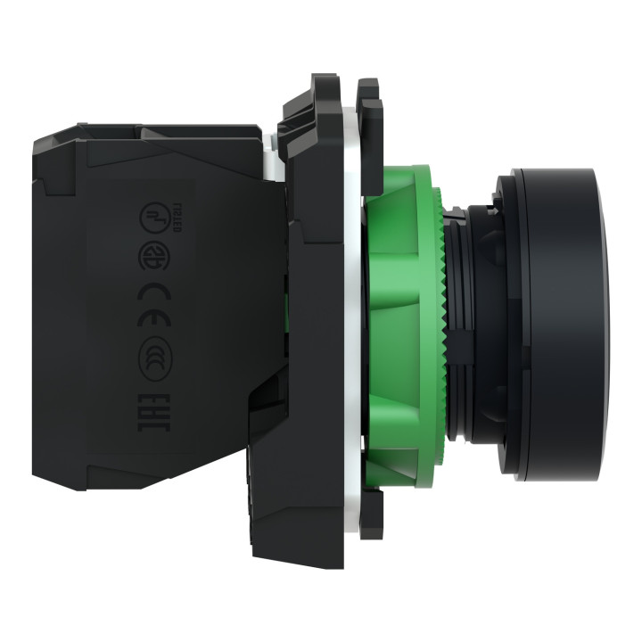 Schneider - Harmony XB5 - Bouton poussoir à impulsion Ø22 - 1F - noir - vis étrier -  Réf : XB5AA21