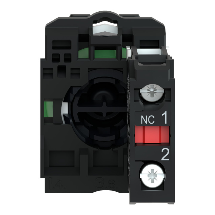 Schneider - Harmony XB5 - Bouton poussoir à impulsion Ø22 - 1O - rouge - vis étrier -  Réf : XB5AA42