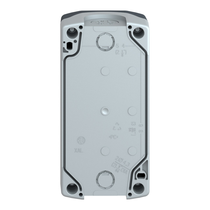 Schneider - Harmony boite - 3 trous - couvercle gris foncé - fond gris clair - Réf : XALD03