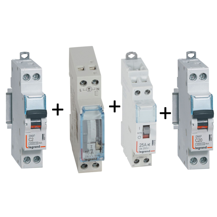 Legrand - LOT - Protection Chauffe eau - Sans contact EDF - 412558+406771+406775+412790