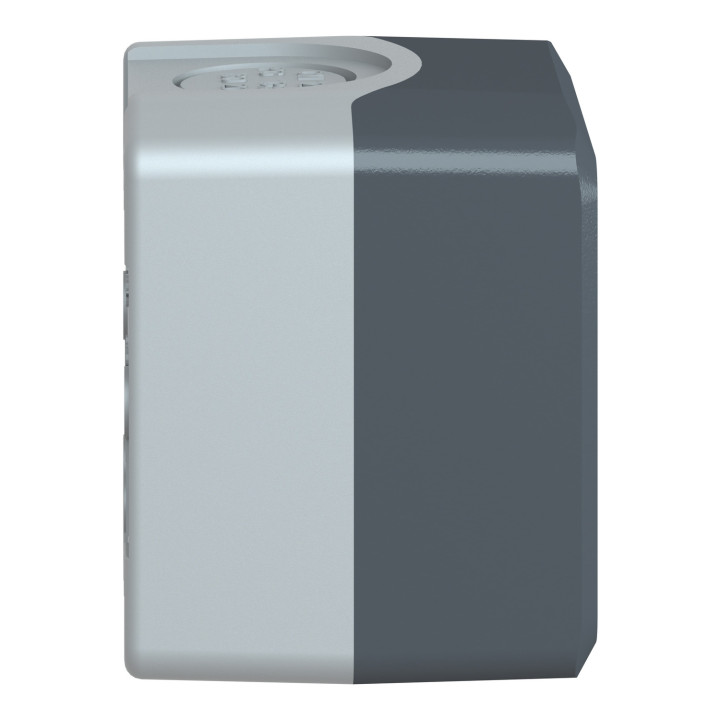 Schneider - Harmony boite - 1 trou - couvercle gris foncé - fond gris clair - Réf : XALD01