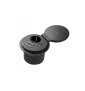 GTV Lighting - Bloc prise encastrable - chargeur induction 5W - 1 prise, 2 USB, RJ45 et HDMI - Noir - Réf : AE-BPW1FACP-20