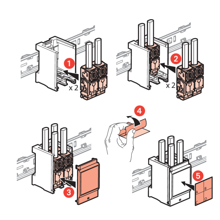 Legrand - Support pour 4 connecteurs RJ45 + 4 connecteurs RJ45 - Grade 2 TV - Réf: 413183x4 + 413180