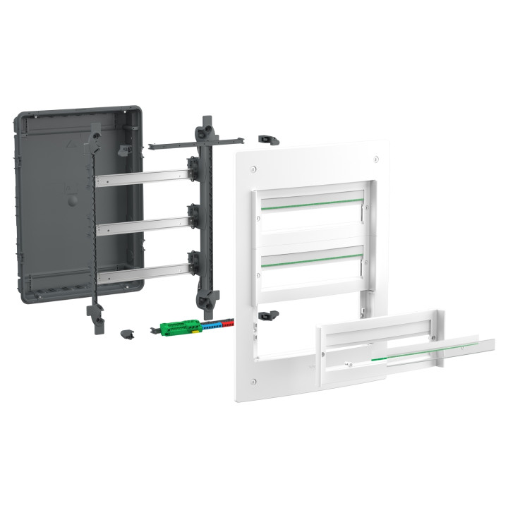 Schneider - PrismaSeT XS - Coffret encastré - 2R - 18M - sans porte - Réf: LVSXS218