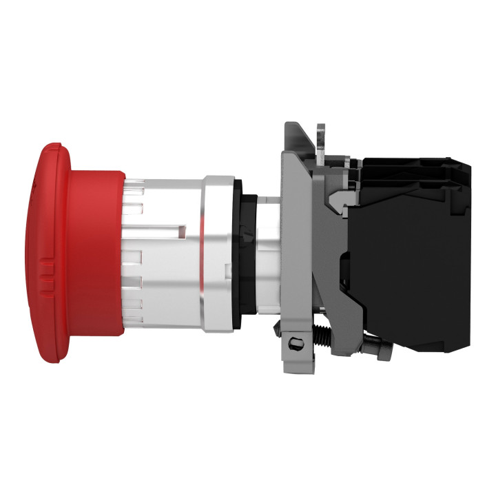 Schneider - Harmony arrêt d'urgence rouge Ø22- tête Ø 40 - tourner pour déverrouiller - 2O - XB4BS8444
