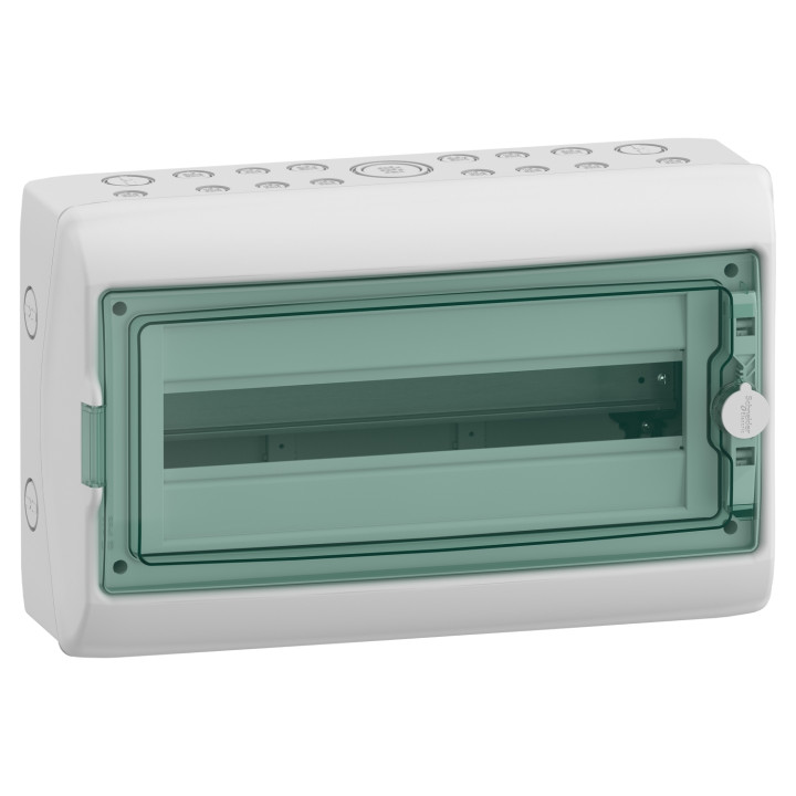 Schneider - Coffret Mureva - 1 rangée 18 Modules - IP65/IK09 - Réf : 13963M