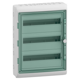 Schneider - Coffret Mureva - 3 rangées 18 Modules - IP65/IK09 - Réf : 13967M