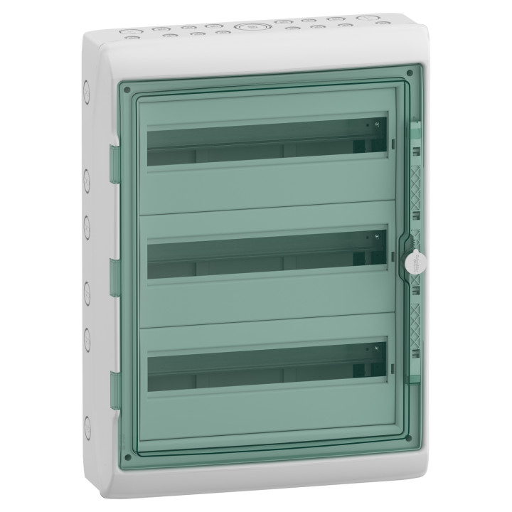 Schneider - Coffret Mureva - 3 rangées 18 Modules - IP65/IK09 - Réf : 13967M