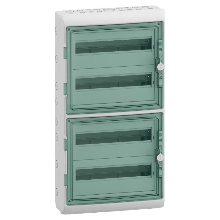 Schneider - Coffret Mureva - 4 rangées 18 Modules - IP65/IK09 -Réf : 13968M