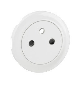 Legrand - Céliane 2024 - Enjoliveur pour prise de courant fort 2P+T - Surface Confort - Blanc - Réf : CB0111