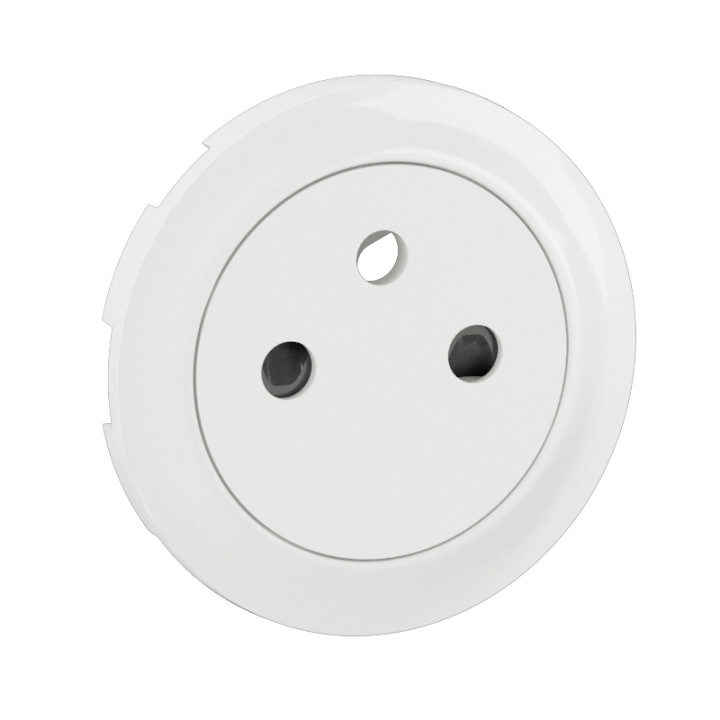 Legrand - Céliane - Enjoliveur pour prise de courant fort 2P+T - Surface Confort - Blanc - Réf : CB0111