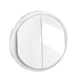 Legrand - Céliane 2024 - Enjoliveur pour double interrupteur ou va-et-vient - Blanc - Réf : CB2001