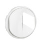Legrand - Céliane 2024 - Enjoliveur pour double interrupteur ou va-et-vient - Blanc - Réf : CB2001