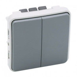 Legrand Plexo - Double Poussoir composable 10A - 230V - IP55/IK07- 069545