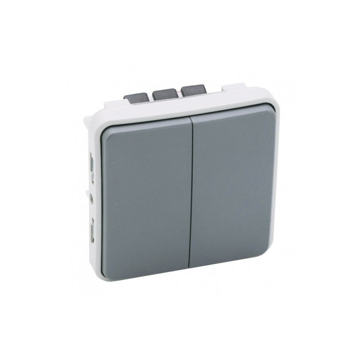 Legrand Plexo - Double Poussoir composable 10A - 230V - IP55/IK07- 069545