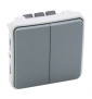 Legrand Plexo - Double Poussoir composable 10A - 230V - IP55/IK07- 069545
