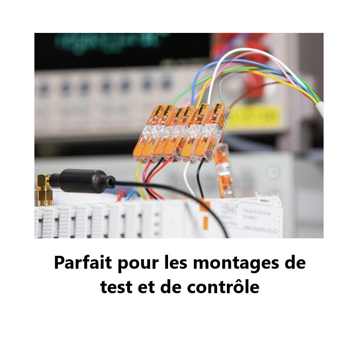 Wago - Boîte de 60 Bornes auto fils souples/rigides x 1 (0,2 à 4 mm2) - Réf.: 221-2411