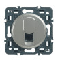 Legrand - Céliane - Prise RJ 45 multimédia catégorie6 FTP - Titane - Réf : 099761